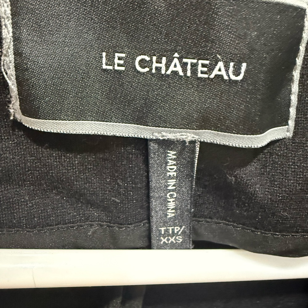 Le Château Black Open Front Office Blazer XXS - Picture 2 of 8